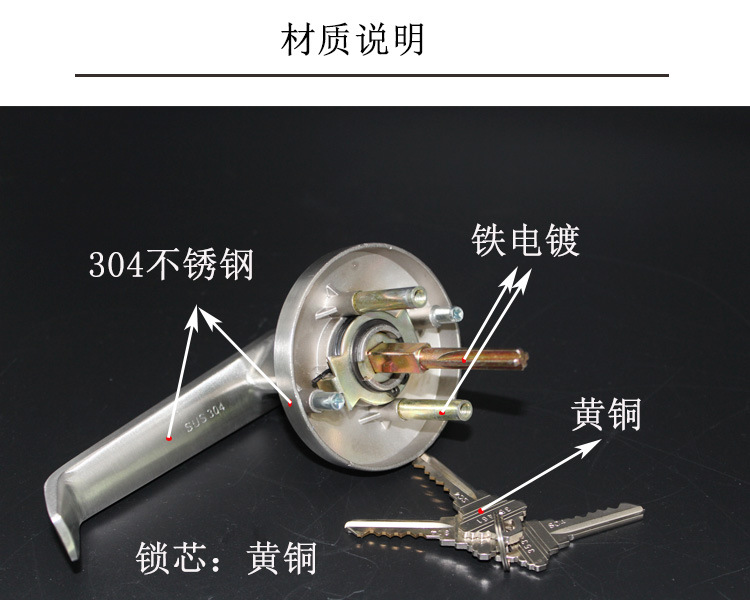 樂朗五金RDA-32L 防火鎖外置執手